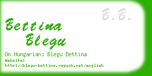 bettina blegu business card